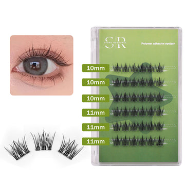 Glue-free Lashes Self-adhesive Cat Elf False Eyelashes Natural Single Cluster